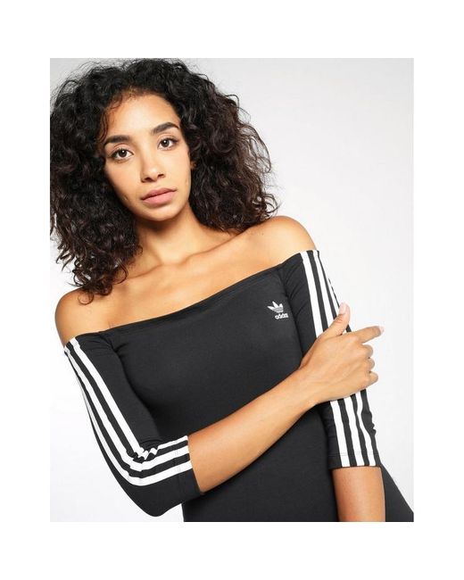 Adidas Originals Black Off-the-shoulder Dress