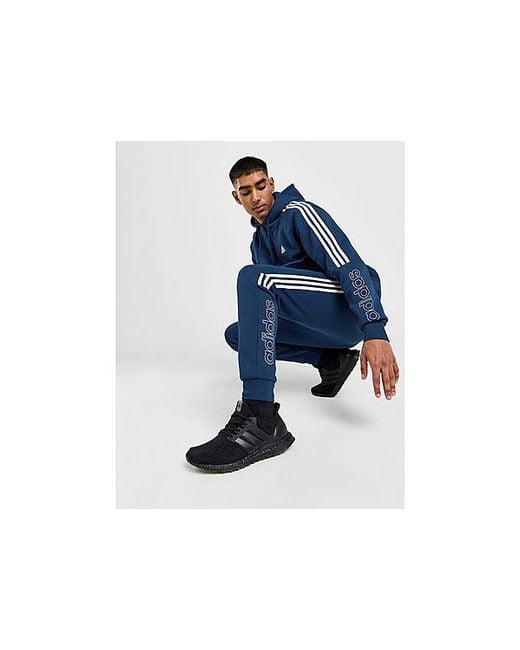 Adidas Black 3-stripes Fleece Tracksuit for men