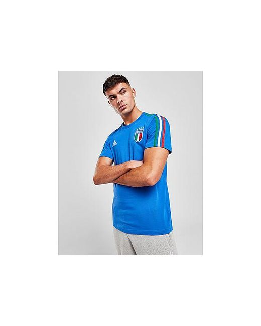 Italy DNA T-Shirt di Adidas in Blue da Uomo