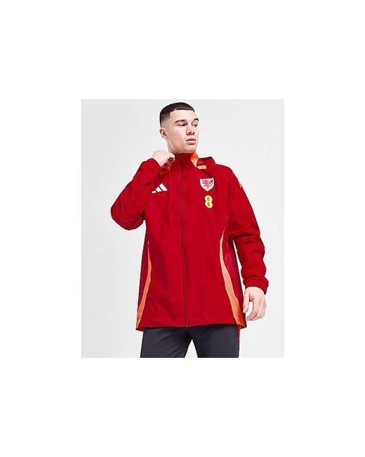 Adidas Red Wales Tiro 24 All Weather Jacket for men