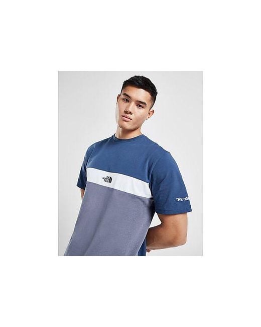 The North Face Blue Colour Block T-shirt for men