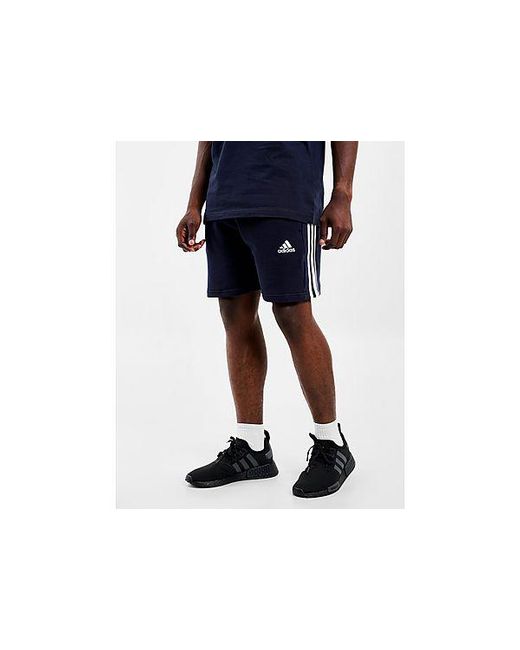 Adidas Black Essentials French Terry 3-stripes Shorts for men