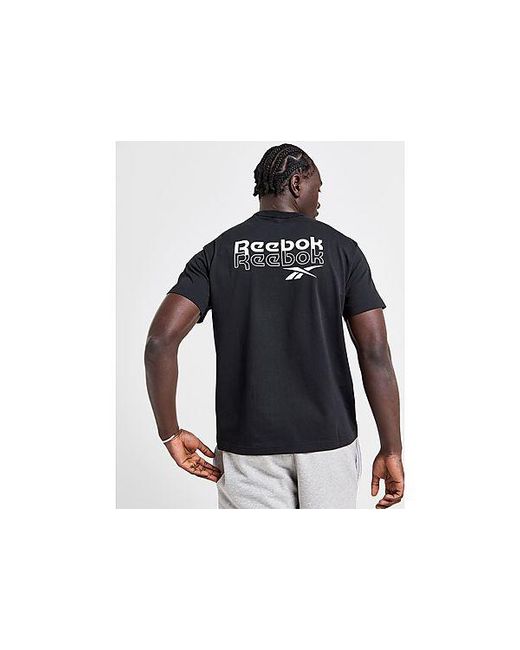 Reebok Black Stack Logo T-shirt for men