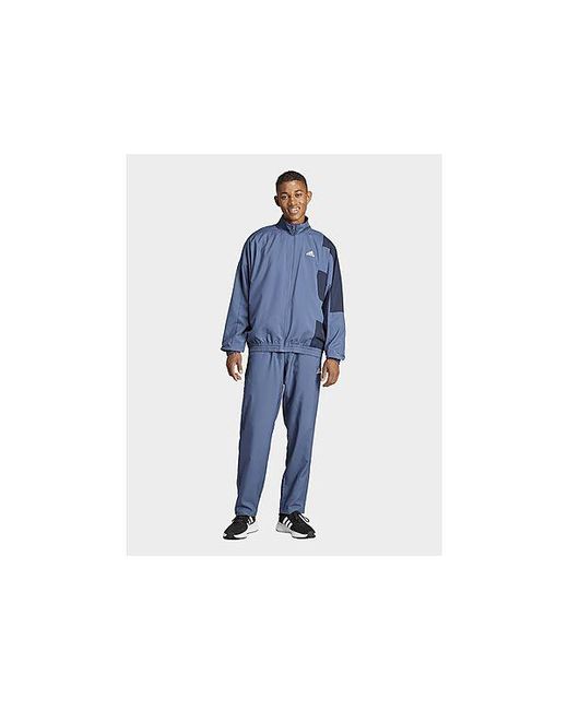 Adidas Blue Sportswear Colorblock Track Suit for men