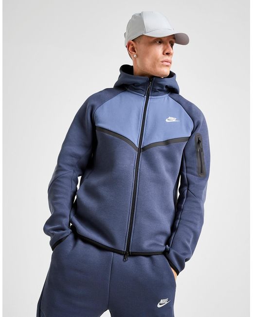 Sweat À Capuche Zippé Tech Mix Nike pour homme en coloris Blue