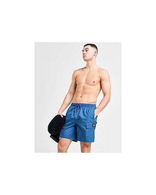 Fred Perry Blue Badge Cargo Swim Shorts for men