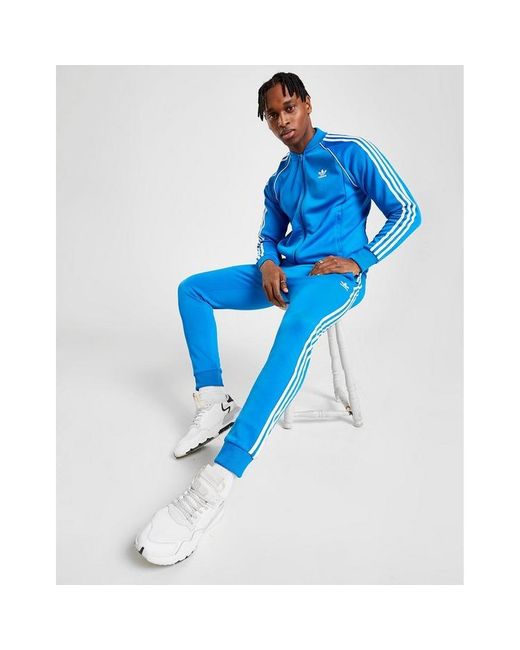 Adidas Originals Blue Superstar Track Pants for men