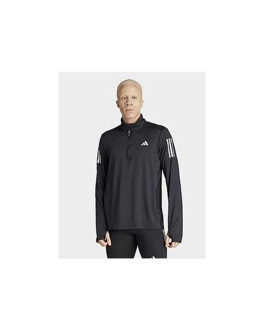 Adidas Black Own The Run Half-zip Jacket for men