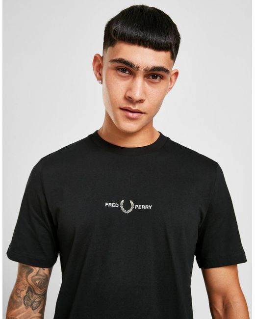 Fred perry central logo t shirt Clearance