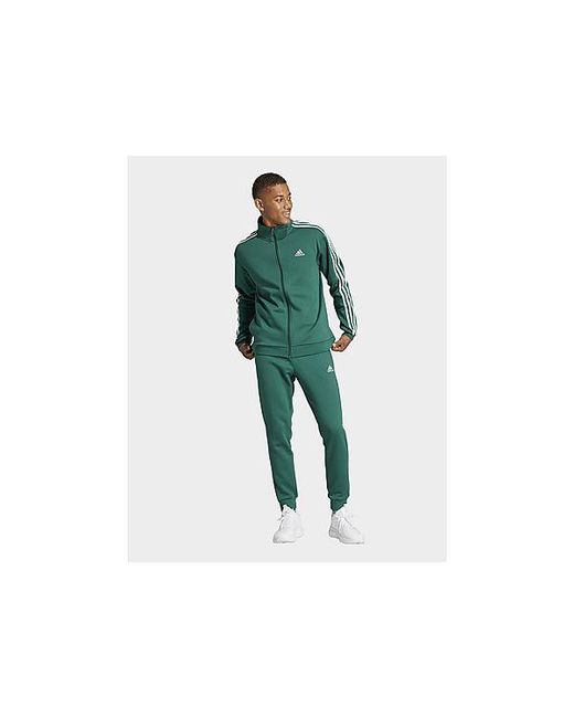 Adidas Green Basic 3-stripes Fleece Track Suit for men