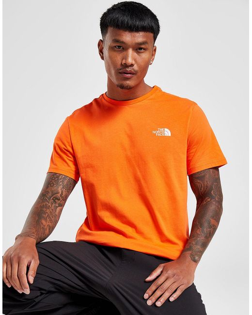 The North Face Simple Dome T-shirt in Orange for Men | Lyst UK