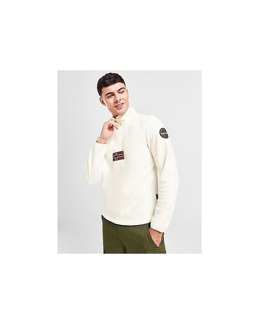Napapijri Tev 1 2 Zip Polar Fleece Sweatshirt in Black for Men Lyst UK