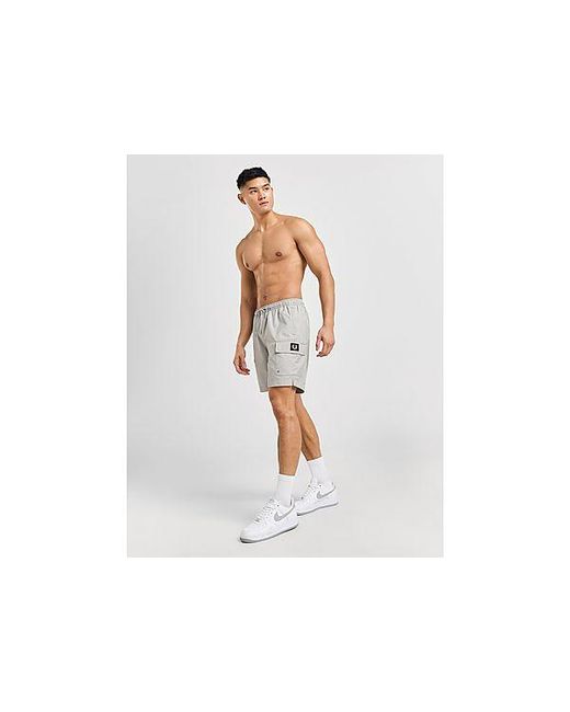 Fred Perry Black Badge Cargo Swim Shorts for men