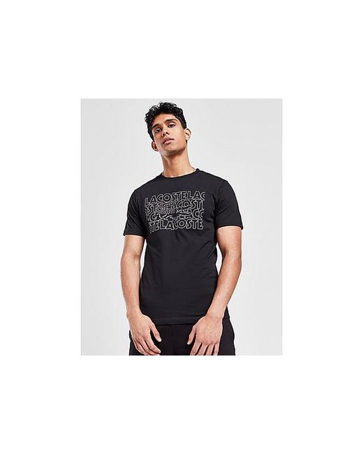 T-shirt Graphique Croco Lacoste pour homme en coloris Black