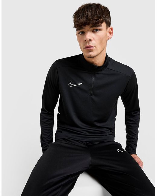 Felpa Academy 1/4 Zip di Nike in Black da Uomo