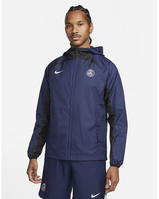 Nike Synthetic Paris Saint Germain Awf Jacket in Midnight Navy/Black ...