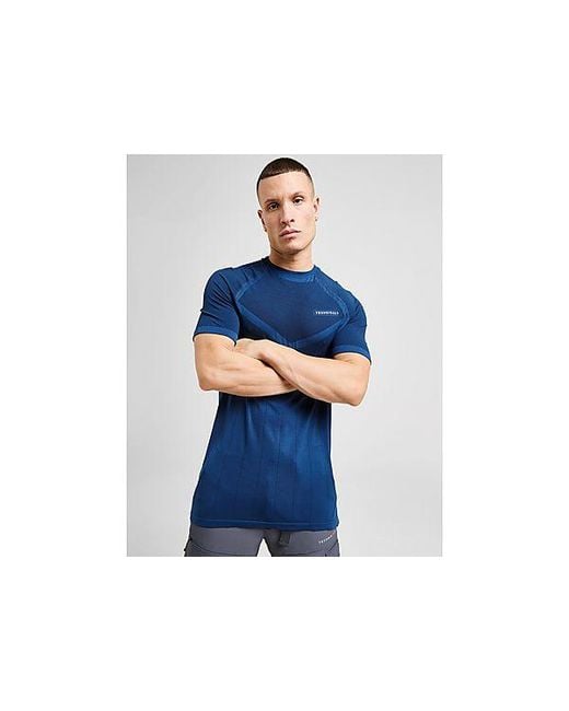 TECHNICALS Blue Chevron T-shirt for men