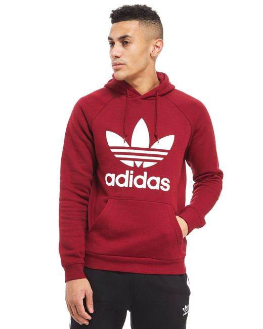 Adidas Originals Red Trefoil Hoodie for men