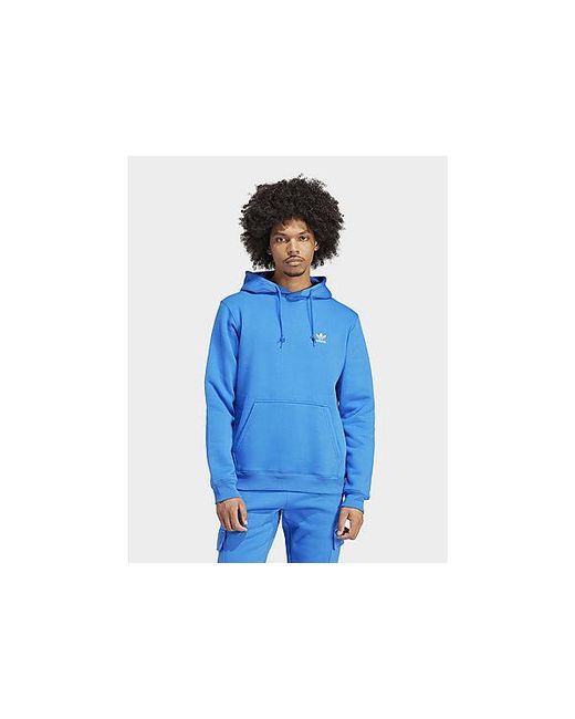Adidas Blue Trefoil Essential Fleece Hoodie for men