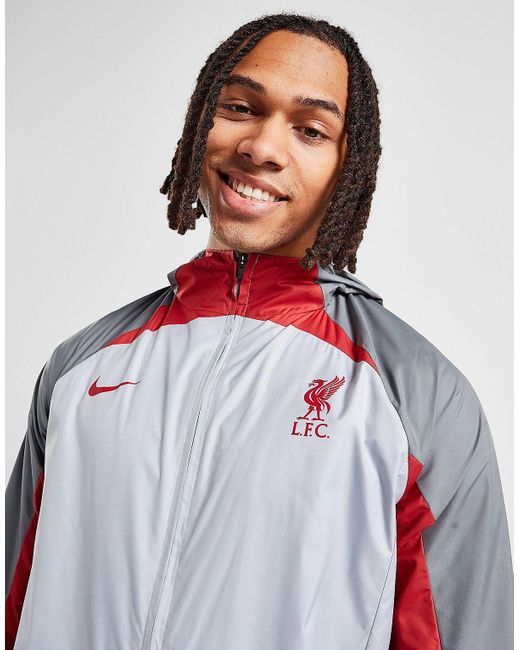 Nike Liverpool Fc Awf Jacket in White for Men | Lyst UK