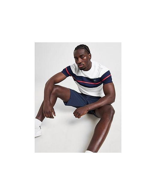Lacoste Black Colour Block Poly T-shirt for men
