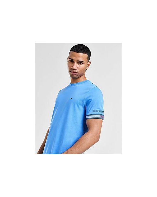 T-shirt Flag Cuff Tommy Hilfiger pour homme en coloris Blue