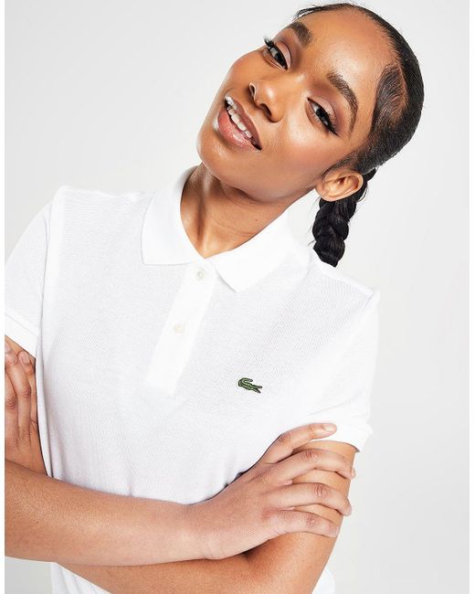 Lacoste Small Logo Polo Shirt in White | Lyst UK