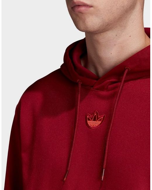 adidas outline hoodie maroon