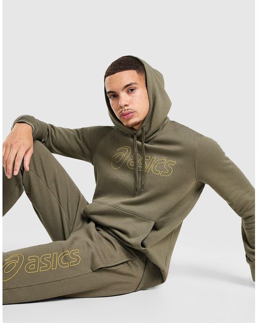 Sweat À Capuche Logo Homme Asics pour homme en coloris Green