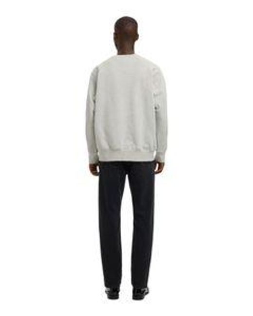 SELECTED Selected Herren Rundhals Sweatshirt Slhrelaxaron Ls Raglan Sweat in Gray für Herren