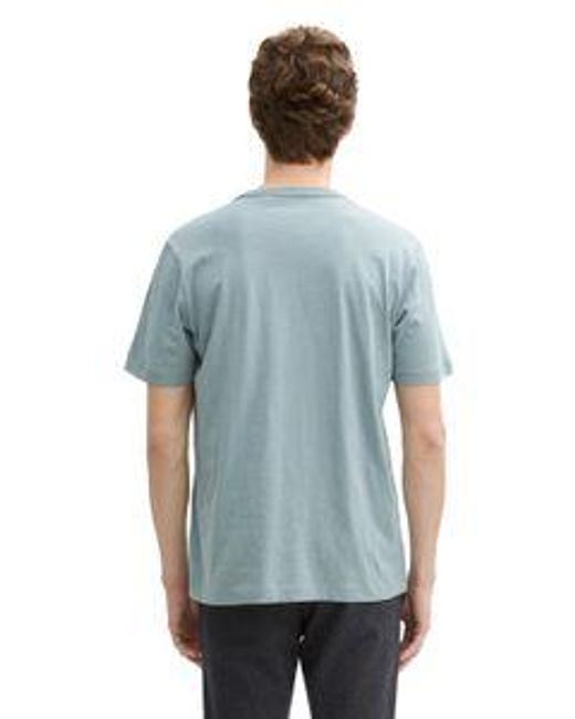 Tom Tailor Herren T-Shirt With Print- Regular Fit in Blue für Herren