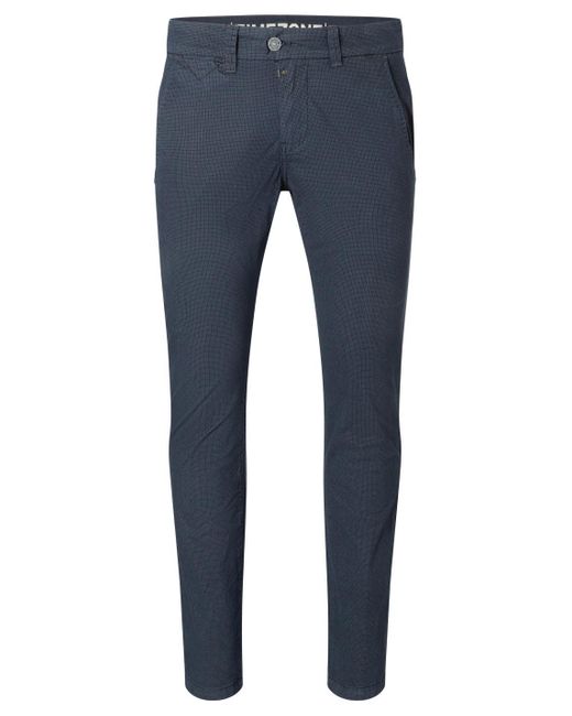 Timezone Herren Chino Hose Slim Jannotz Mid Waist Slim Fit in Blue für Herren
