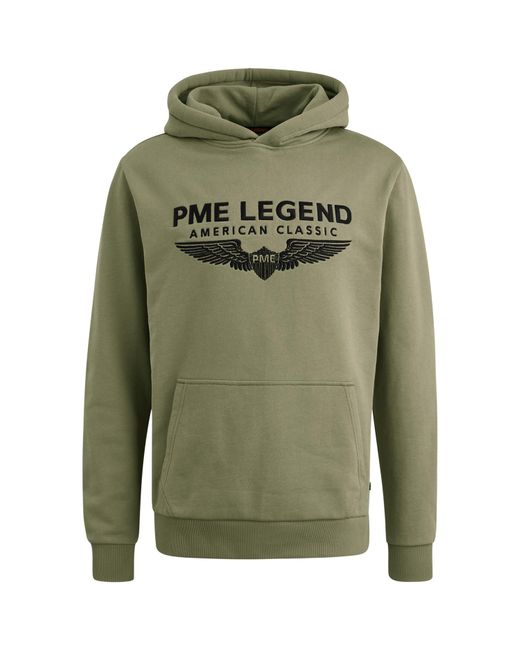 PME LEGEND Herren Kapuzenpullover Hoodie Hooded Soft Terry With Logo in Green für Herren