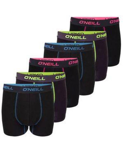 O'neill Sportswear Herren Boxershort Plain 6Er Pack in Blue für Herren