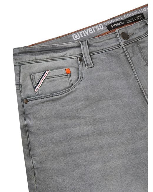 Riverso Jeans Shorts RIVUdo Regular Fit in Gray für Herren