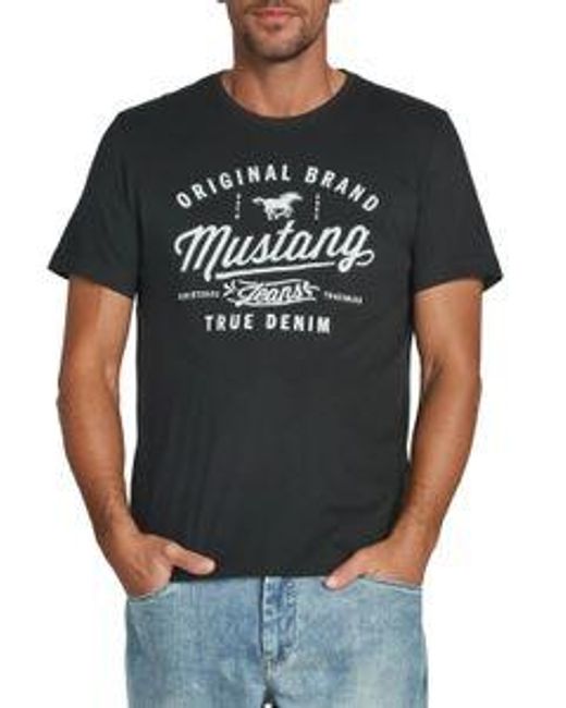 Mustang T-Shirt in Blue für Herren