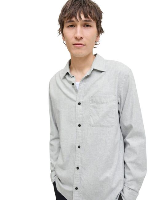 Jack & Jones Herren Freizeit Hemd Jjeclassic Melange Shirt Regular Fit in Gray für Herren