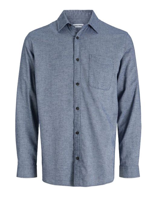 Jack & Jones Herren Freizeit Hemd Jjeclassic Melange Shirt Regular Fit in Gray für Herren