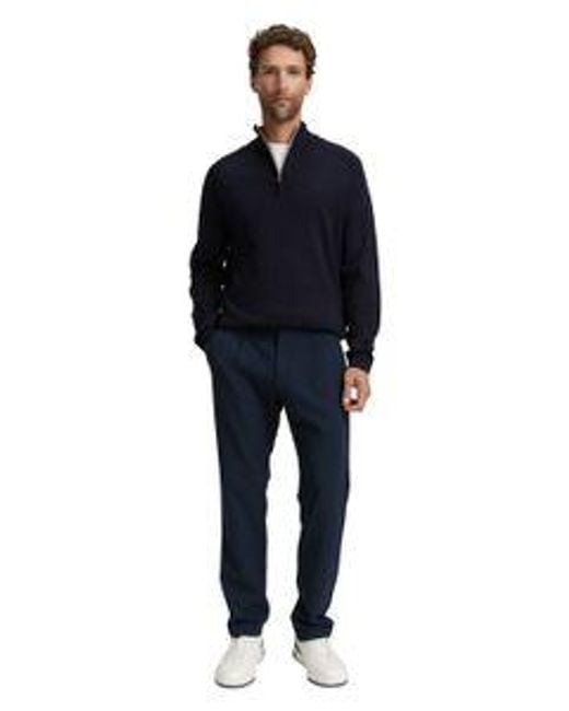 Tom Tailor Herren Strickpullover Basic Knit Troyer in Blue für Herren