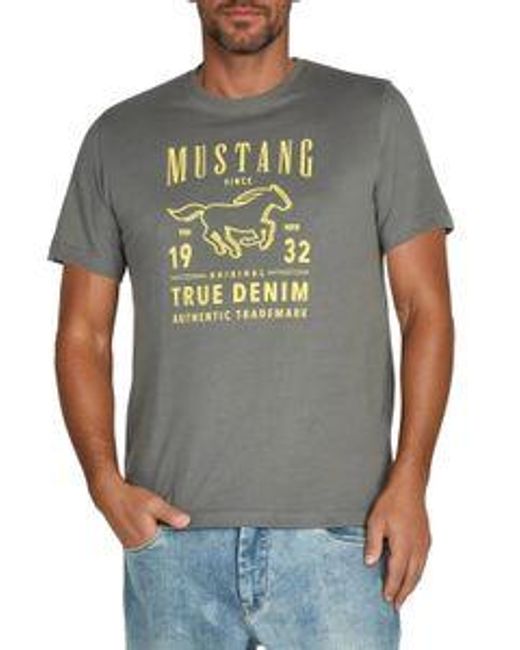 Mustang T-Shirt in Blue für Herren