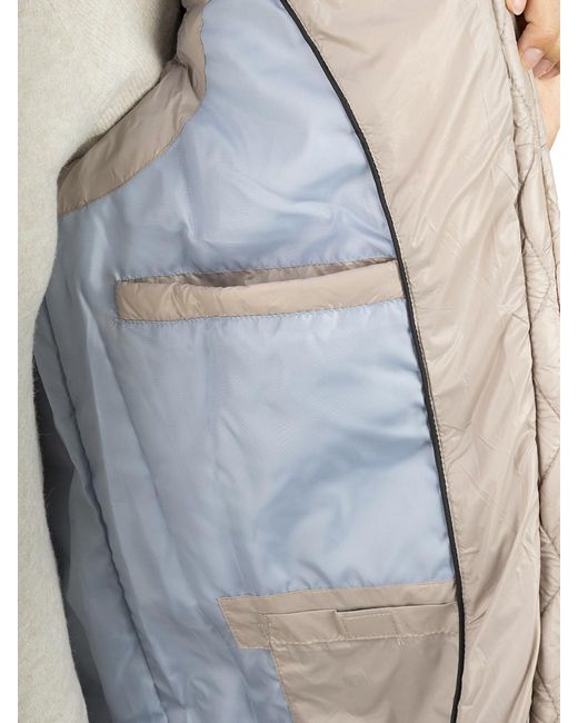 DENIMFY Natural Steppweste Damen Lang Mit Kapuze Regular Fit Dfcaro