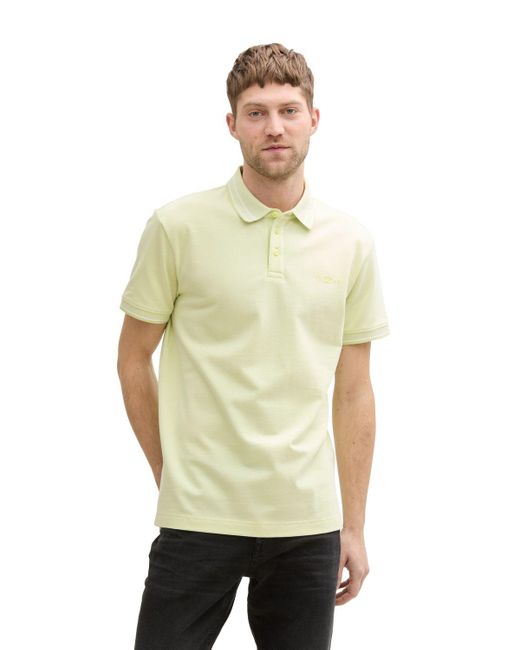 Tom Tailor Herren Poloshirt Polo With Print in White für Herren