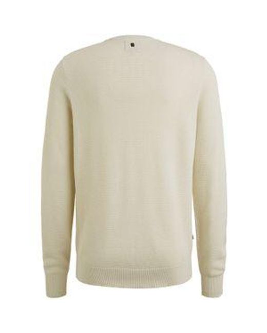 PME LEGEND Herren Rundhals Pullover R-Neck Cotton Modal in Natural für Herren