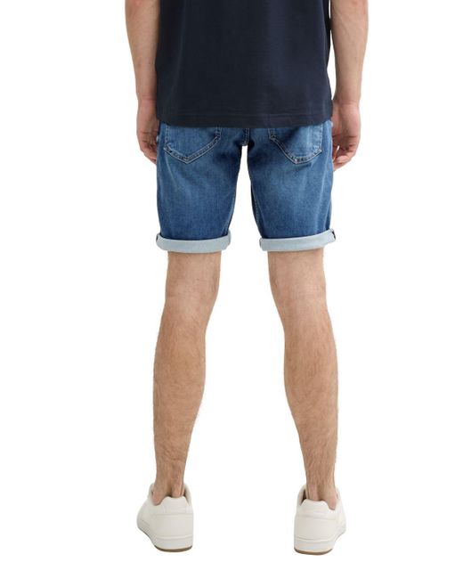 Tom Tailor Herren Jeans Short Ttjosh Regular Shorts Mid Waist Regular Fit -Blau Grau in Blue für Herren