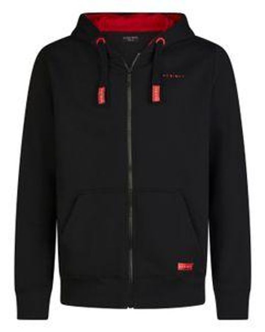 DENIMFY Sweatjacke Herren Mit Kapuze Reißverschluss Regular Fit Dfleo in Black für Herren
