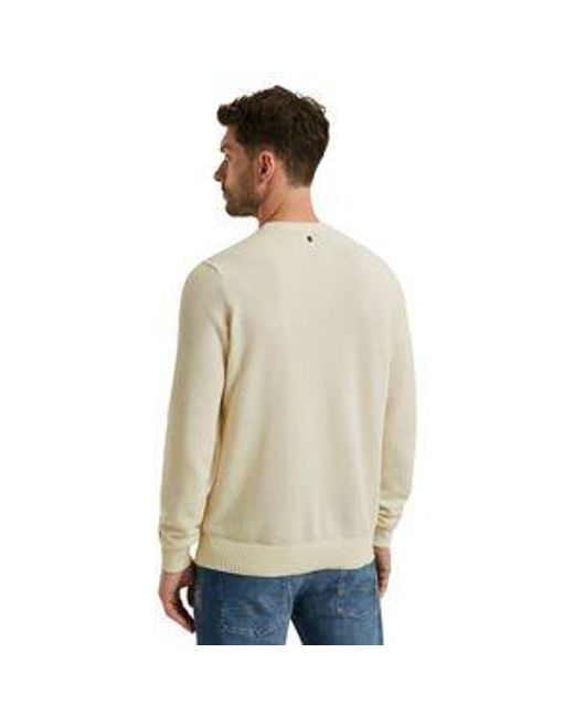 PME LEGEND Herren Rundhals Pullover R-Neck Cotton Modal in Natural für Herren