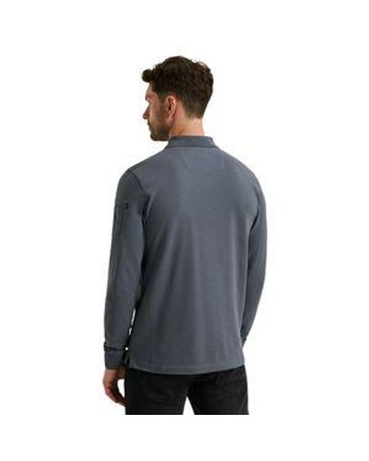 PME LEGEND Herren Poloshirt Long Sleeve Polo American Classic in Gray für Herren