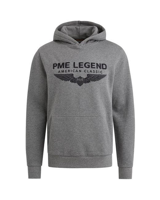 PME LEGEND Herren Kapuzenpullover Hoodie Hooded Soft Terry With Logo in Gray für Herren