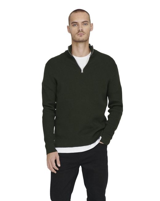 Only & Sons Stehkragen Pullover ONSPHIL in Black für Herren