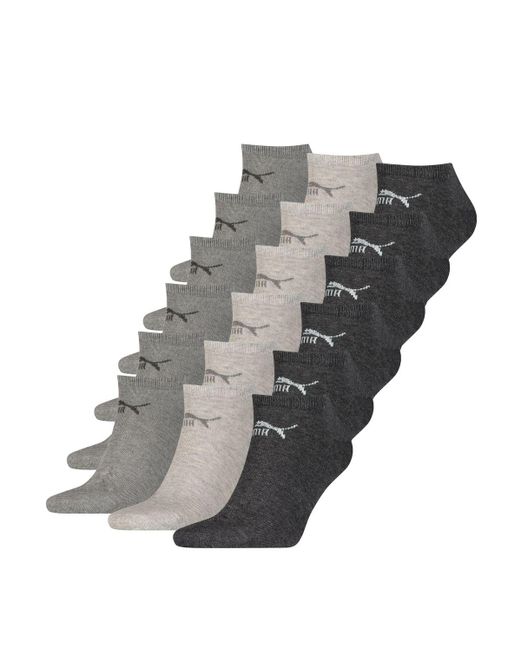 PUMA Gray Quartersocken